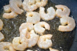Garnelen im Wok