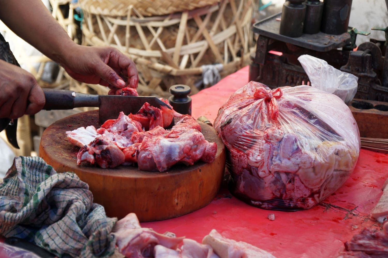 Bali Wet Market Fleisch